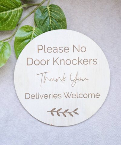 No Door Knockers Plaque