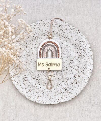 Boho Rainbow Lanyard | Neutral