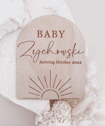 Pregnancy Announcement Plaque | Sunny