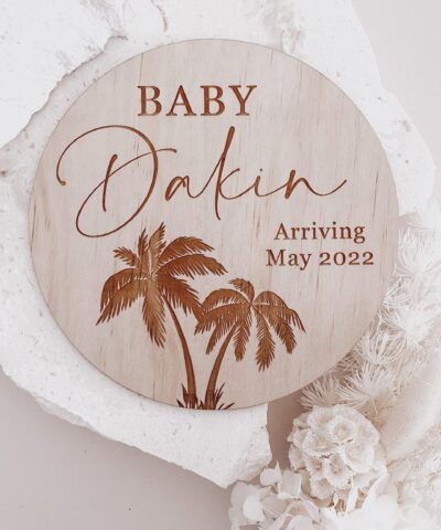 Pregnancy Announcement Plaque | Palms