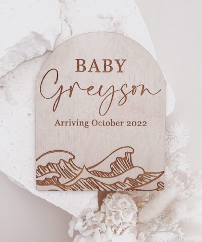 Pregnancy Announcement Plaque | Waves