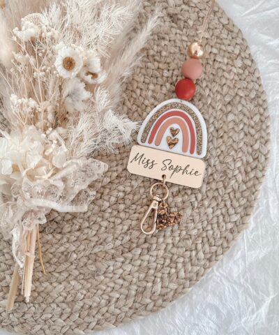 'Hey Lover' Rainbow Lanyard | Earthy