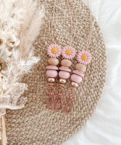 Lazy Daisy Lanyard | Blush Pink