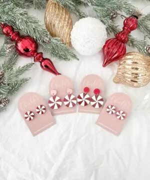 Peppermint Swirl Earrings