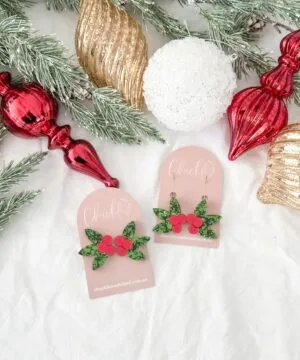 Christmas Holly Earrings