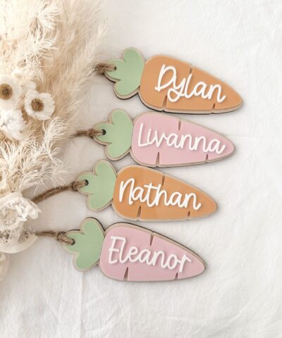 Personalised Easter Basket Tag | Carrot