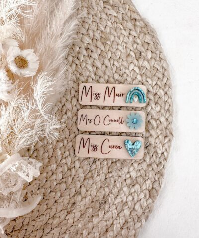 Personalised Name Badge - Boho Luxe | Blue