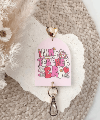 'In My Teacher Era' Lanyard | Pink