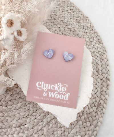 'Lover' Studs | Amethyst