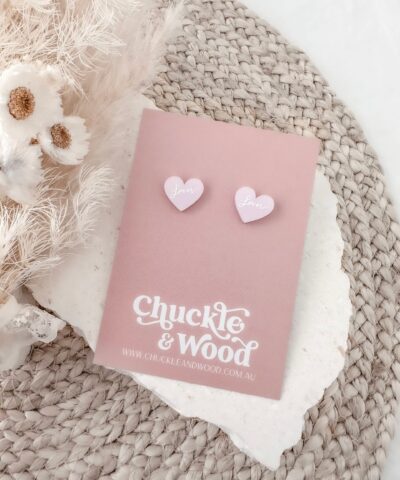 'Lover' Studs | Pink