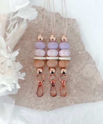 Gingham Girl Lanyard | Lilac