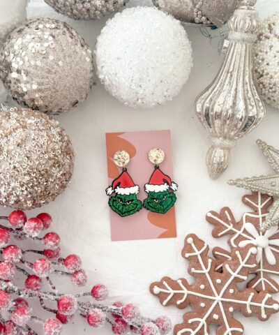 Stolen Christmas Earrings | Dark Green
