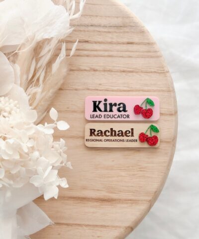 Personalised Name Badge | Cherry Girl