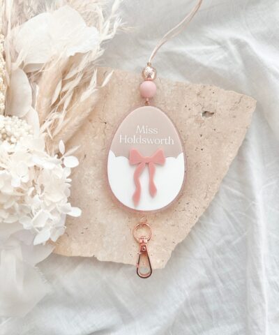 Personalised Lanyard | Egg + Large Bow