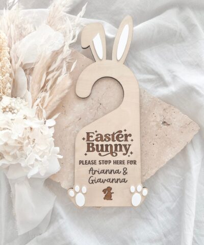 Personalised Easter Bunny Stop Here Sign