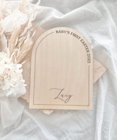 Baby's First Easter | DIY Footprint Keepsake Plaque