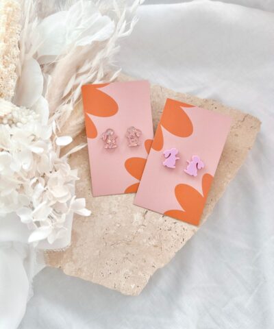 Fluffy the Bunny Earrings | Studs