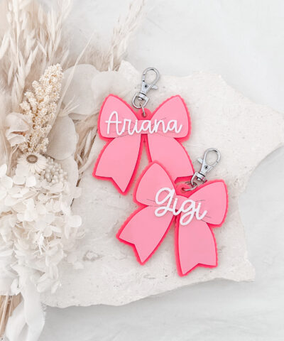 Personalised Bow Keychain