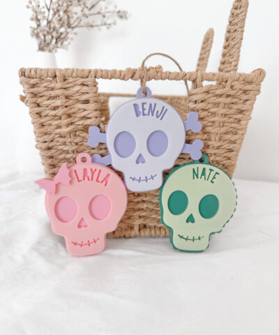 Skull Halloween Tags