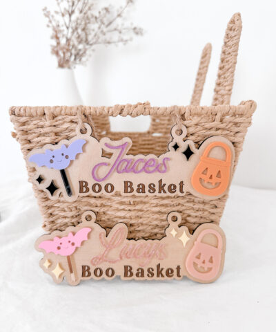 Personalised Boo Basket Halloween Tags