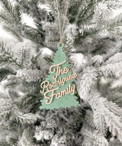 Personalised Christmas Tree Ornament | Green