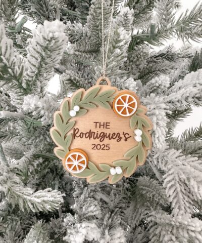 Personalised Christmas Wreath Ornament