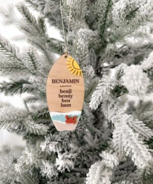 Personalised Surf Board Ornament