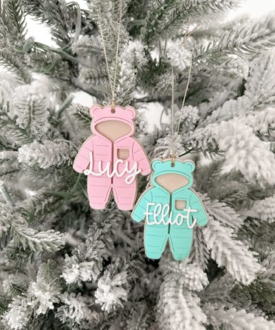 Personalised Baby Jumpsuit Ornament