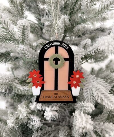 Personalised Christmas Door Ornament | Black