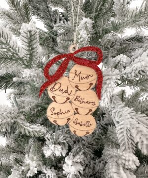 Personalised Jingle Bells Family Ornament