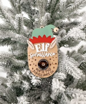 Elf Surveillance Christmas Ornament