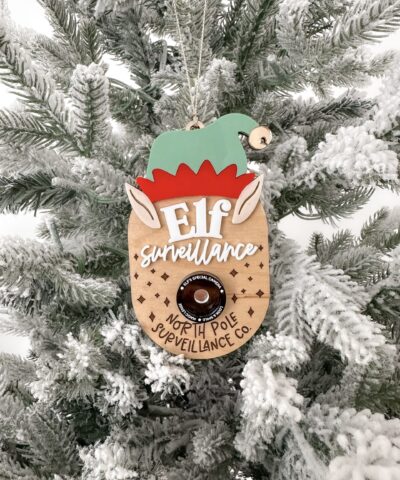 Elf Surveillance Christmas Ornament