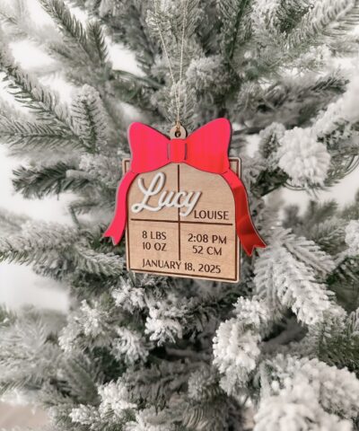 Personalised Birth Stats Ornament