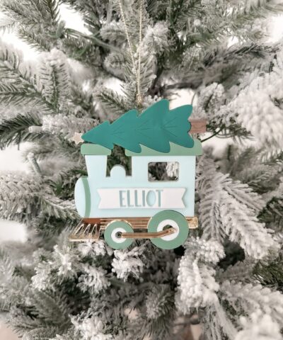 Personalised Christmas Train Ornament