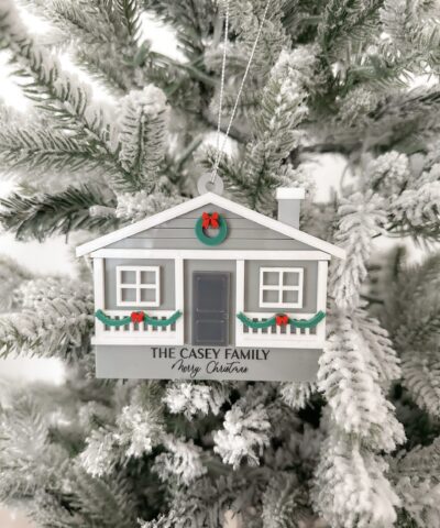 Personalised Ranch House Christmas Ornament