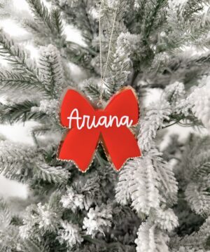 Personalised Scallop Bow Ornament