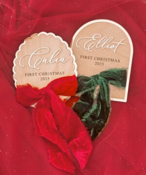 Luxe Personalised First Christmas Plaque