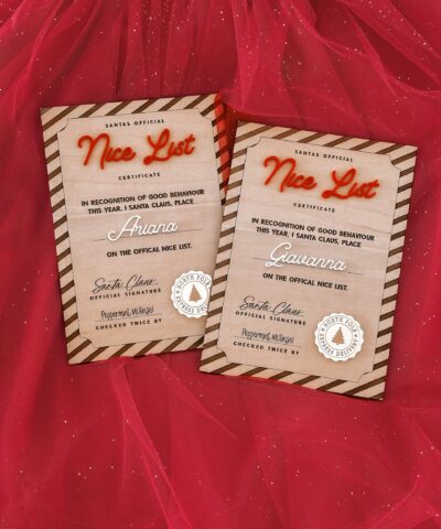 Personalised Santa's Official Nice List Certificate