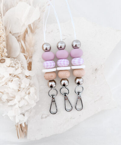 Gingham Girl Lanyard | Lavender
