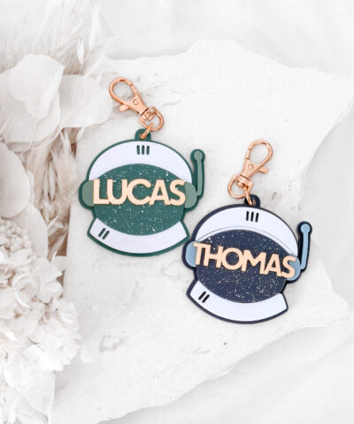 Personalised Space Helmet Keychain