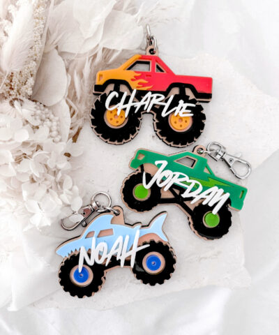 Personalised Monster Truck Keychain